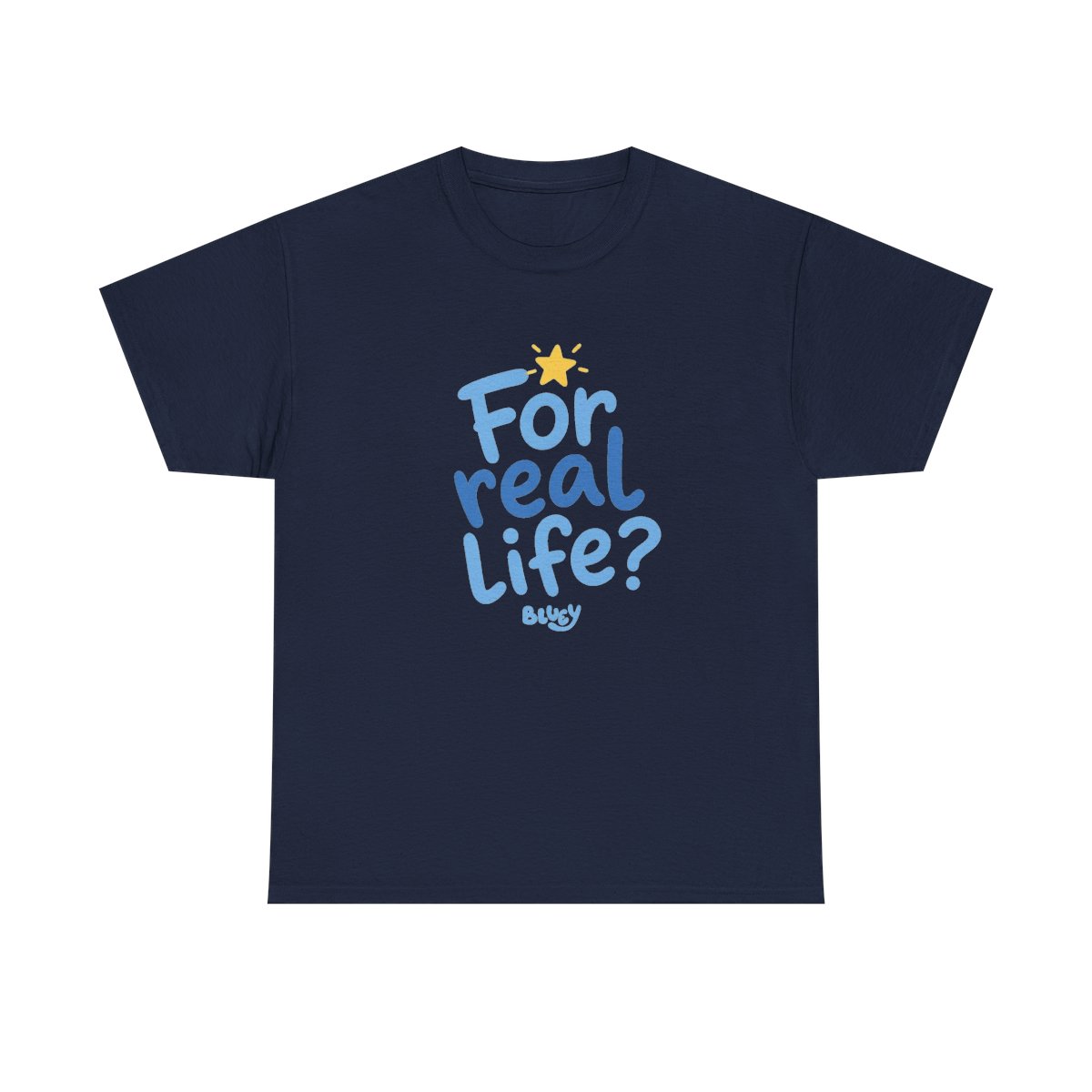 Bluey "For real life?" Unisex Tee - alternate angle 3, merchandise
