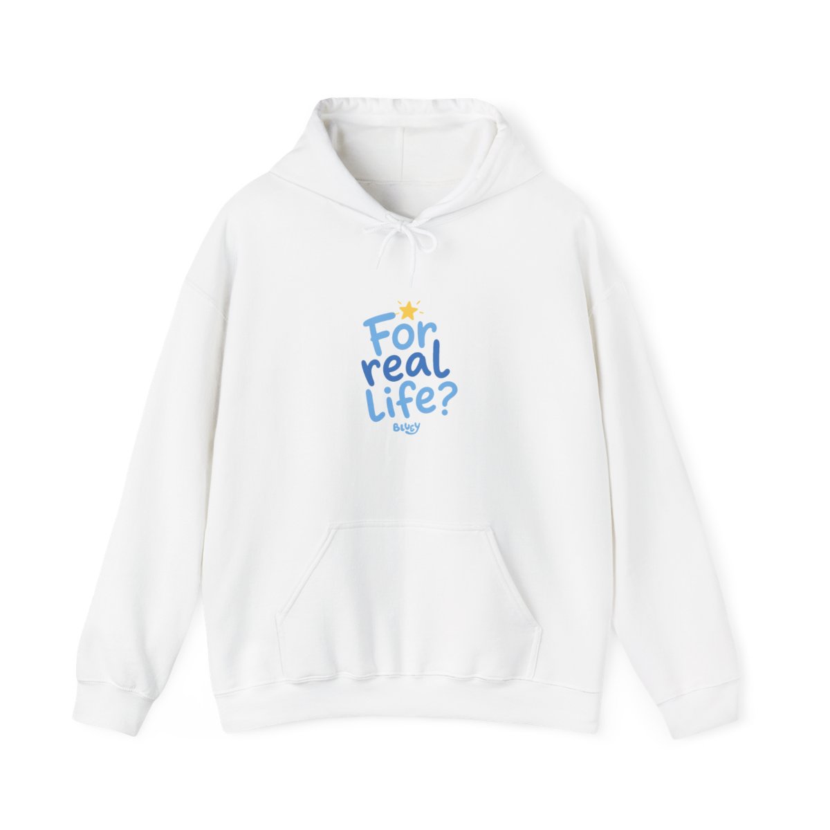 Bluey "For real life?" Hoodie - alternate angle 3, merchandise