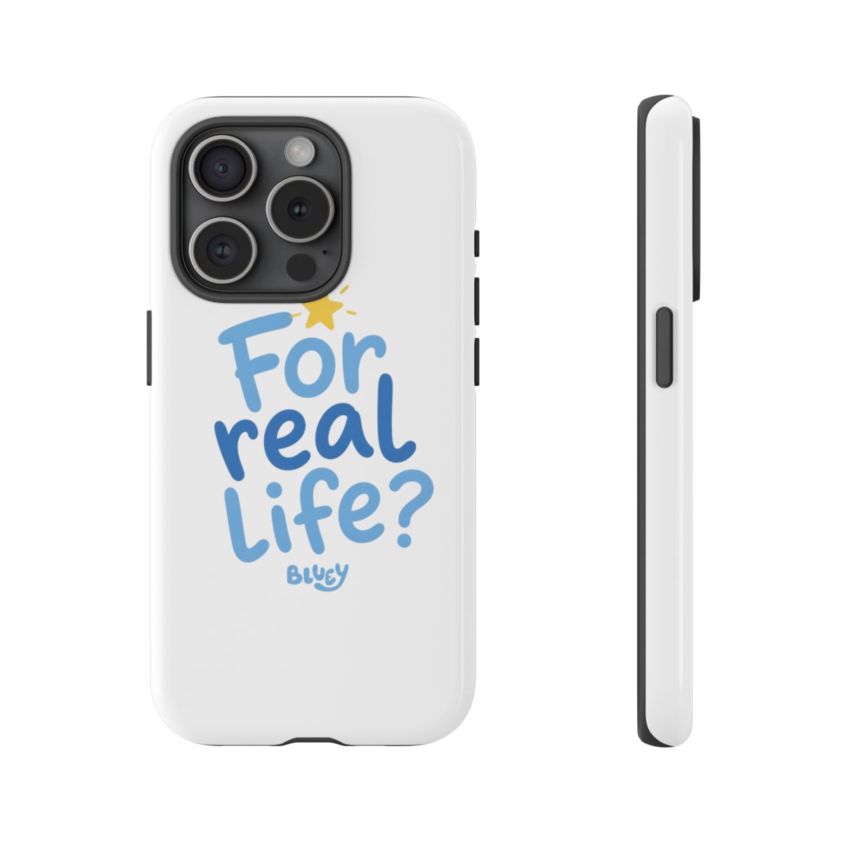 Bluey "For real life?" Phone Case - alternate angle 3, merchandise