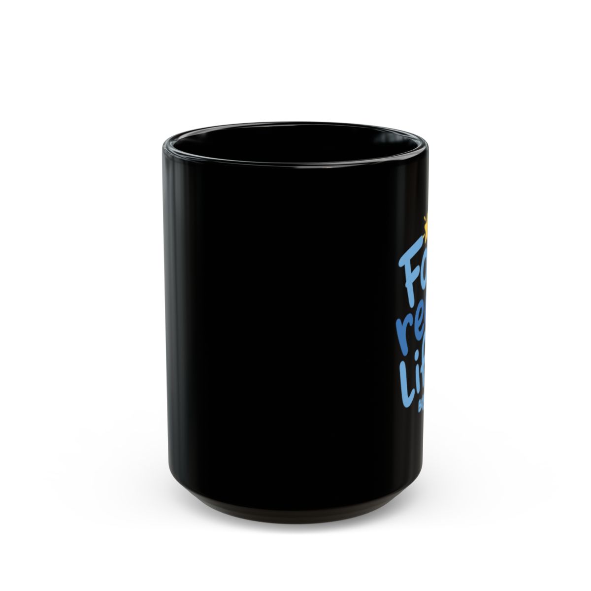 Bluey "For real life?" Black Mug - alternate angle 2, merchandise