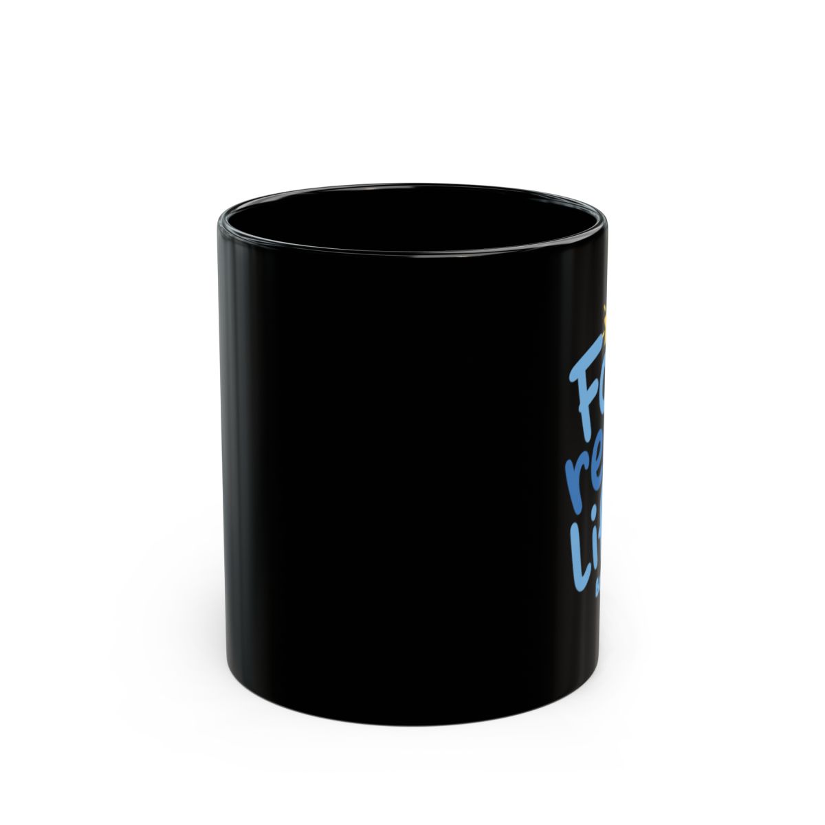 Bluey "For real life?" Black Mug - alternate angle 1, merchandise