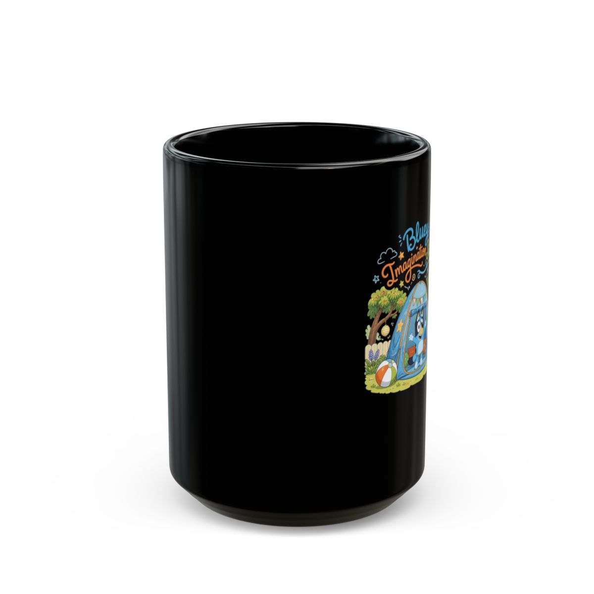 Bluey "Bluey: Imagination Station" Black Mug - alternate angle 2, merchandise