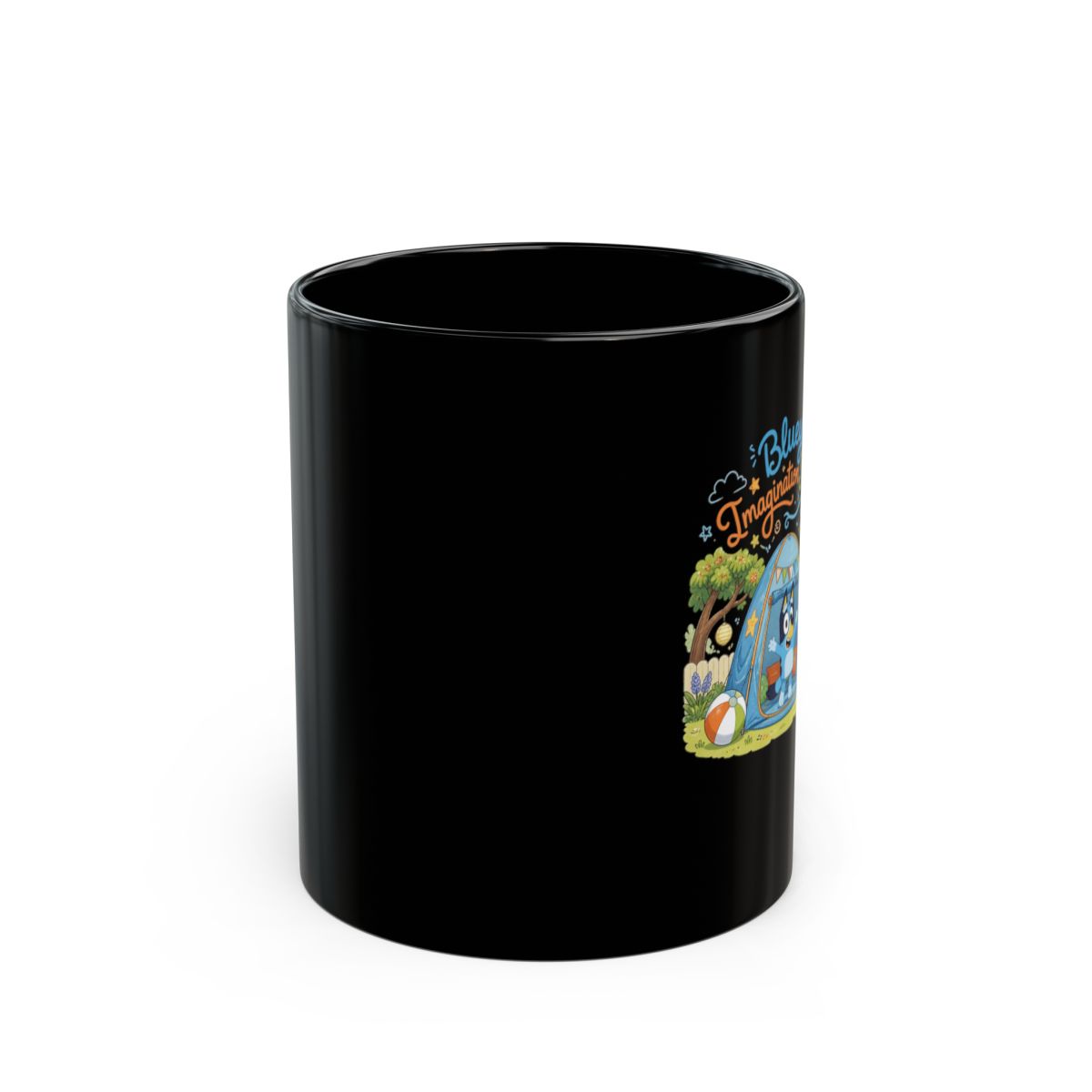 Bluey "Bluey: Imagination Station" Black Mug - alternate angle 1, merchandise