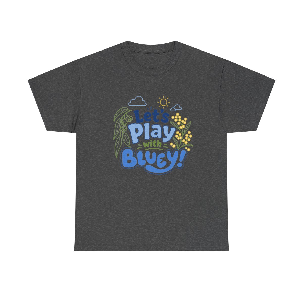 Bluey "Play with Bluey!" Unisex Tee - alternate angle 3, merchandise