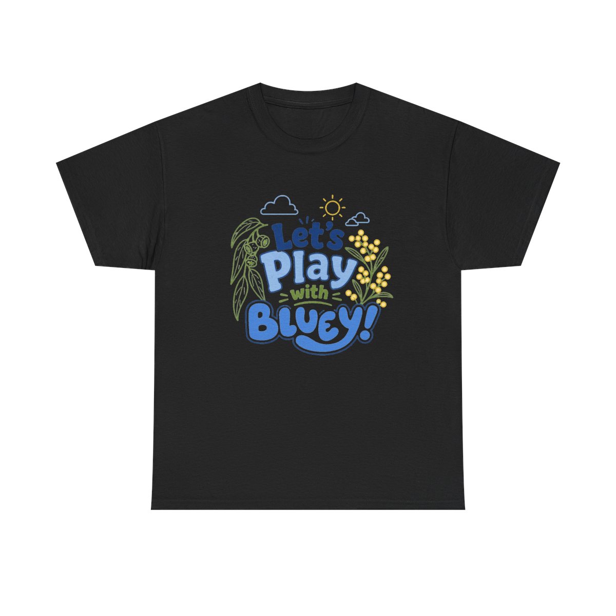 Bluey "Play with Bluey!" Unisex Tee - alternate angle 2, merchandise