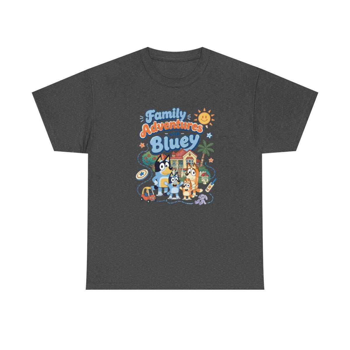 Bluey "Family Adventures with Bluey" Unisex Tee - alternate angle 2, merchandise