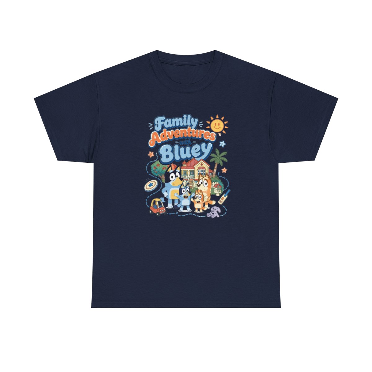 Bluey "Family Adventures with Bluey" Unisex Tee - alternate angle 3, merchandise