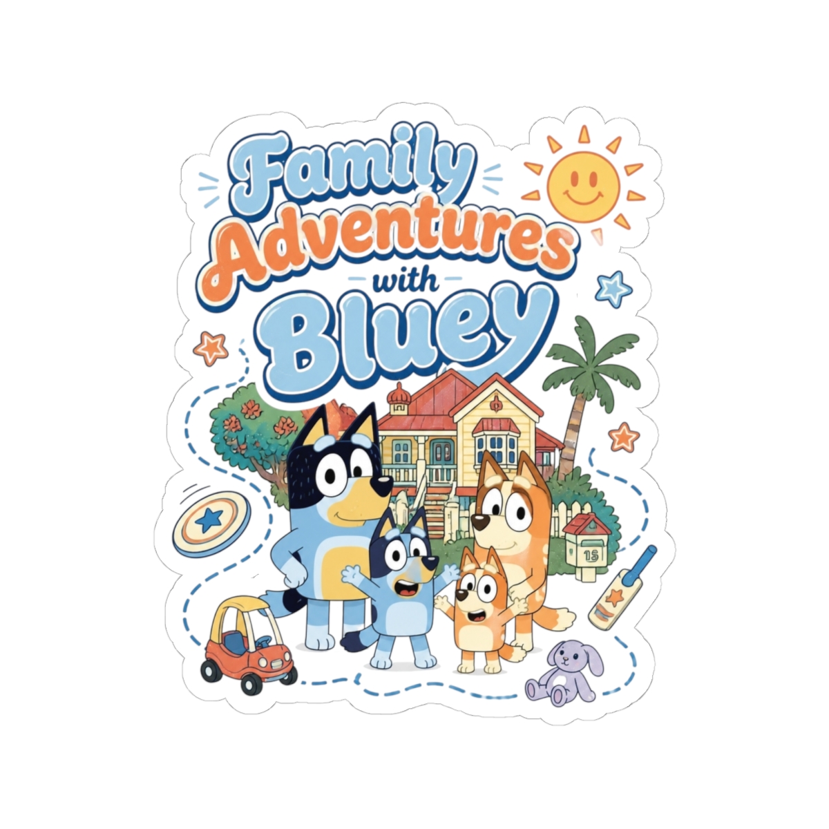 Bluey "Family Adventures with Bluey" Sticker