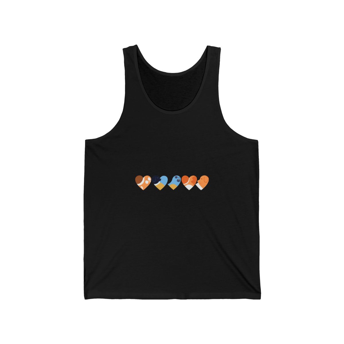 Heeler Family Love Hearts | Bluey-Inspired Color Palette Hearts Tank Top - Official tank-tops merchandise