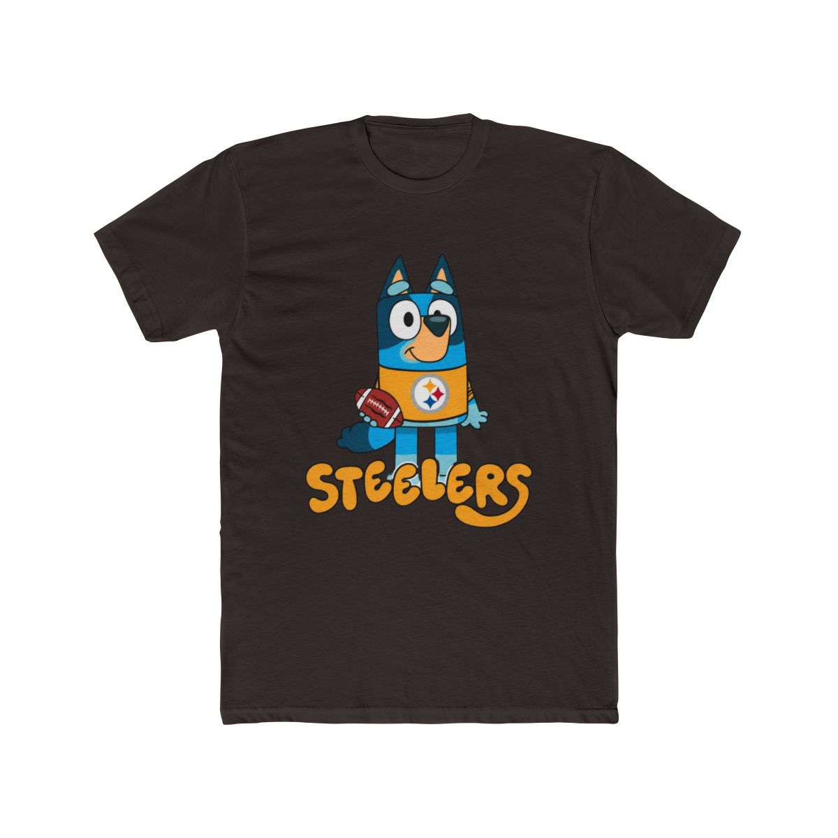 Bluey Steeler Football T Shirt - alternate angle 2, merchandise