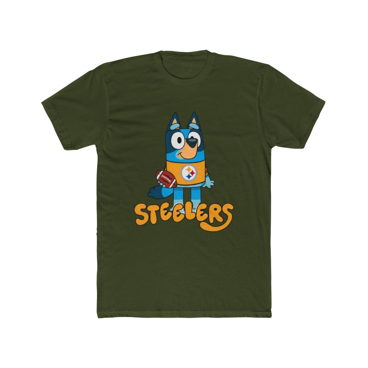 Bluey Steeler Football T Shirt - alternate angle 4, merchandise