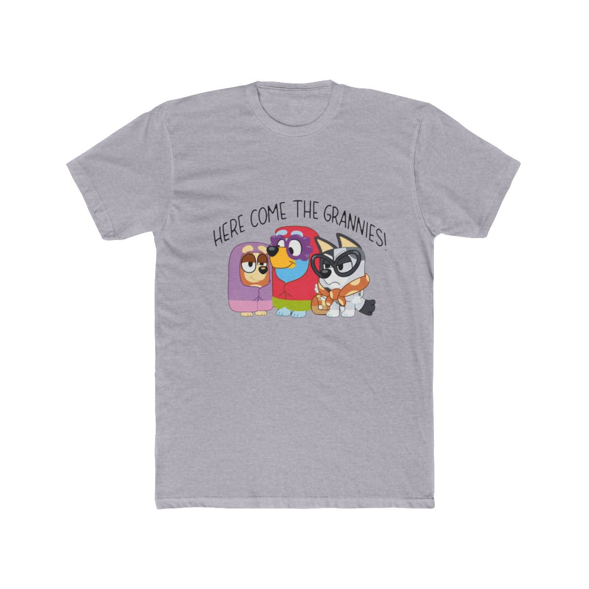 Bluey Here Come The Grannies Funny Scene T Shirt - alternate angle 5, merchandise