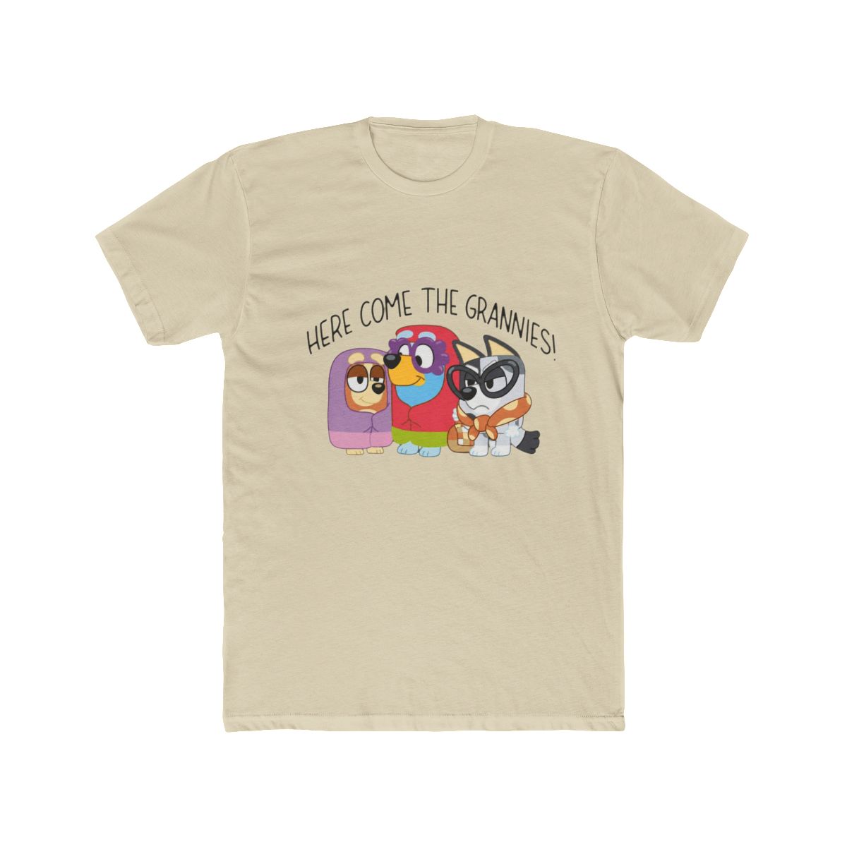 Bluey Here Come The Grannies Funny Scene T Shirt - alternate angle 2, merchandise