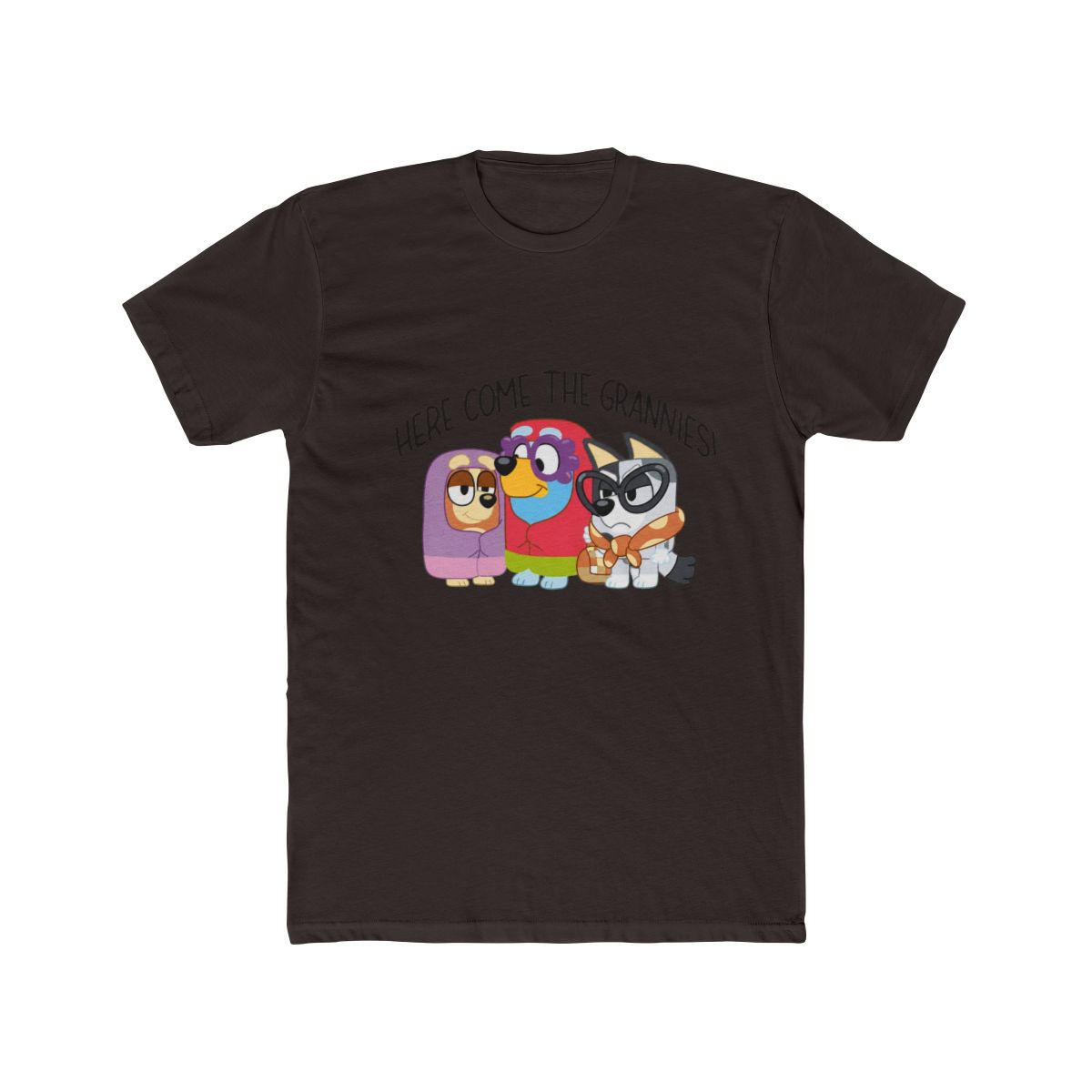 Bluey Here Come The Grannies Funny Scene T Shirt - alternate angle 3, merchandise