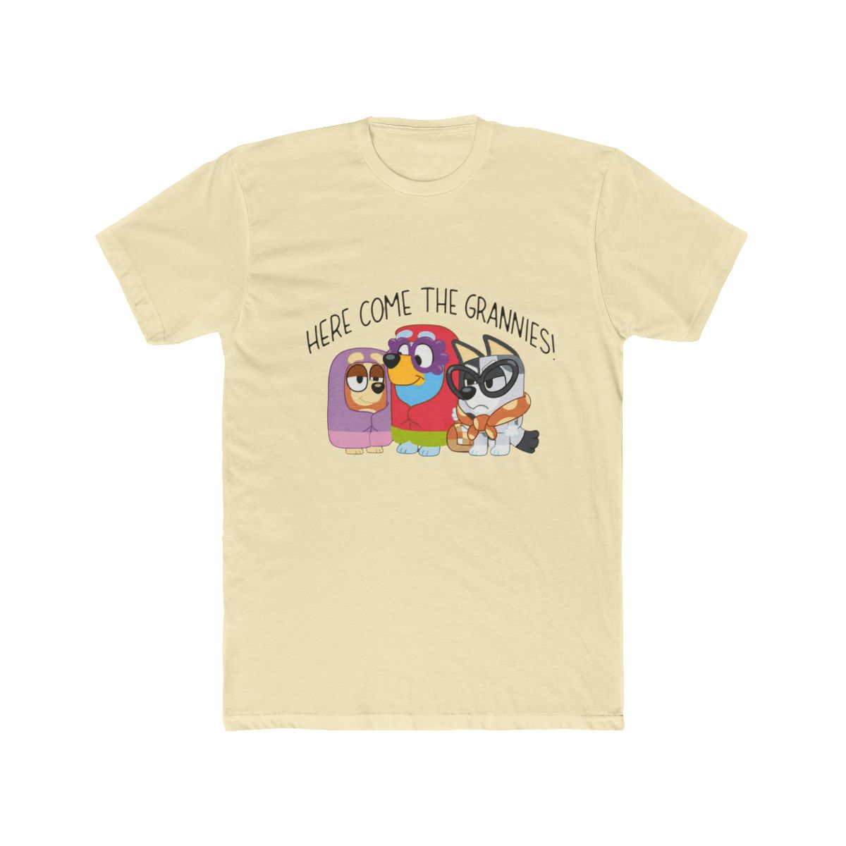 Bluey Here Come The Grannies Funny Scene T Shirt - alternate angle 3, merchandise