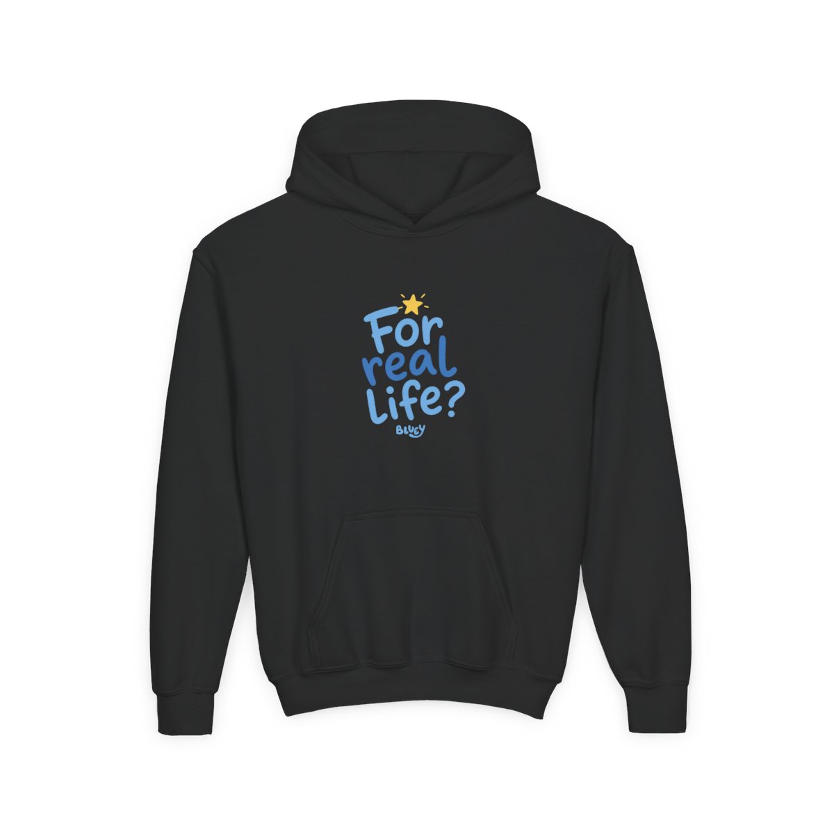 Bluey "For real life?" Kids Hoodie