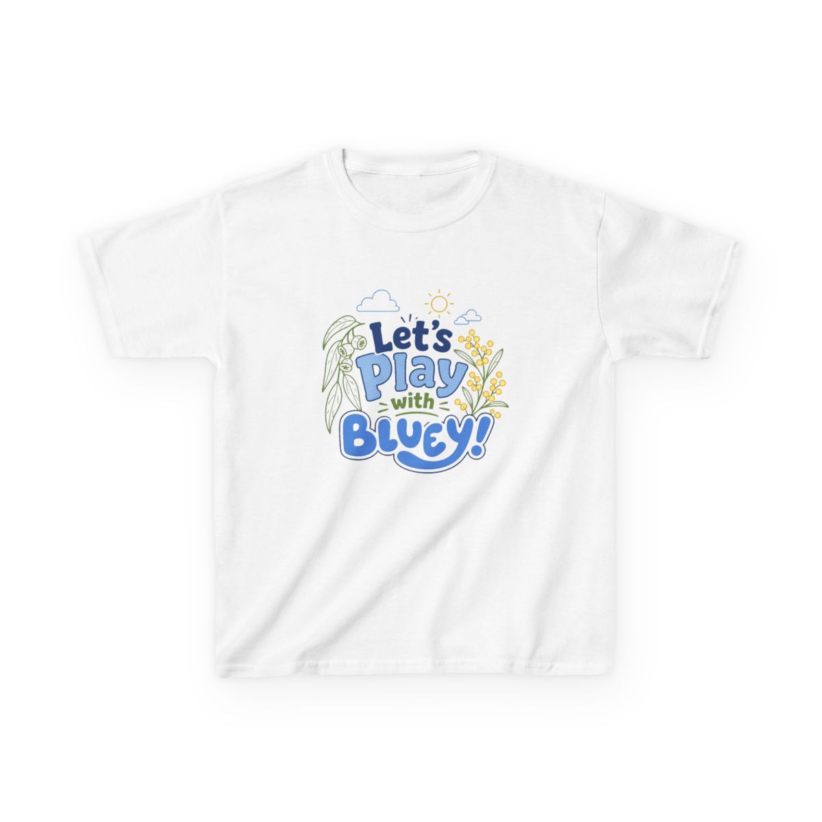 Bluey "Play with Bluey!" Kids Tee - alternate angle 2, merchandise