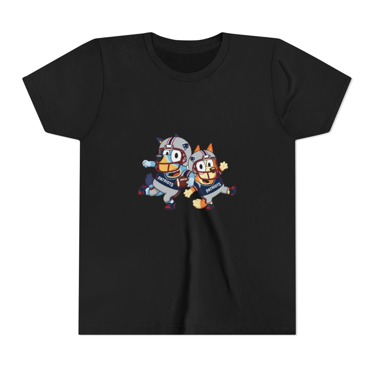 Bluey New England Football Retro Fan Kids T Shirt - alternate angle 3, merchandise