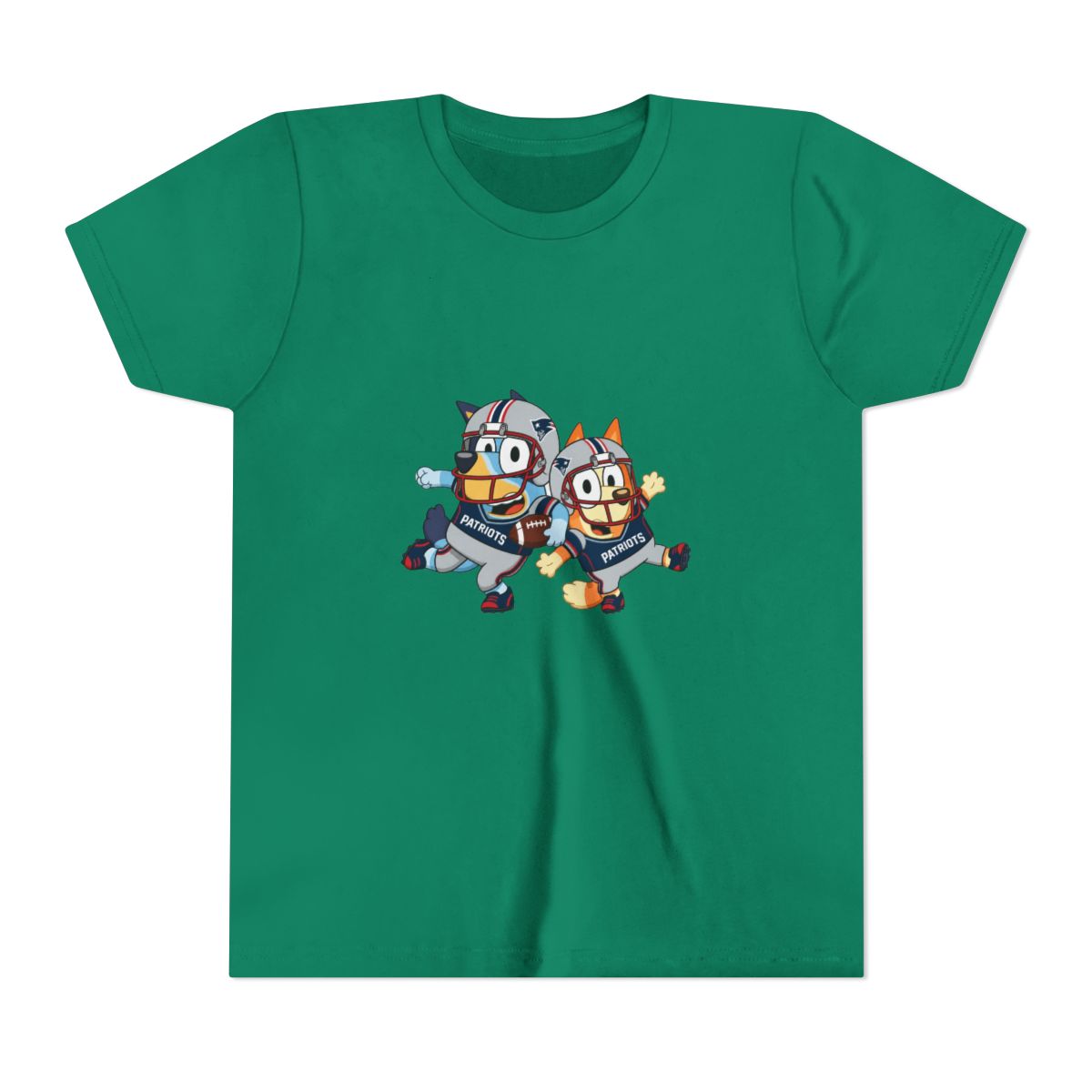 Bluey New England Football Retro Fan Kids T Shirt - alternate angle 5, merchandise