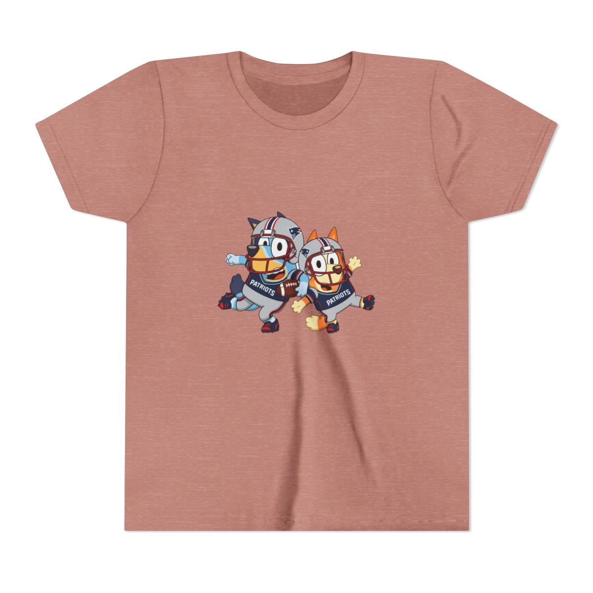 Bluey New England Football Retro Fan Kids T Shirt - alternate angle 2, merchandise