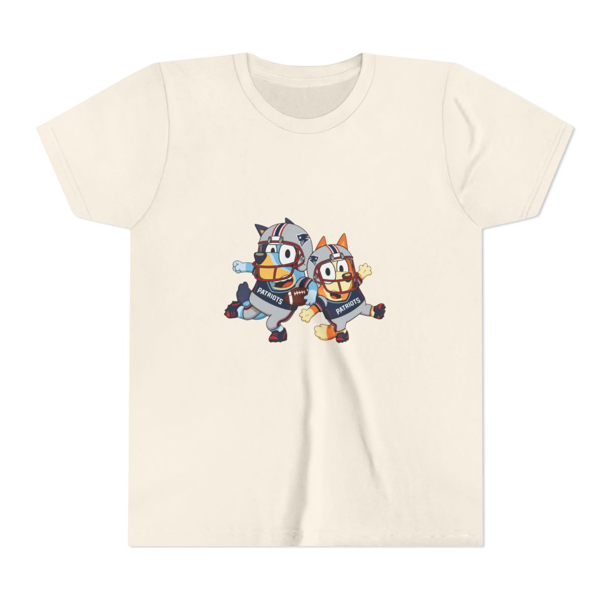 Bluey New England Football Retro Fan Kids T Shirt - alternate angle 4, merchandise