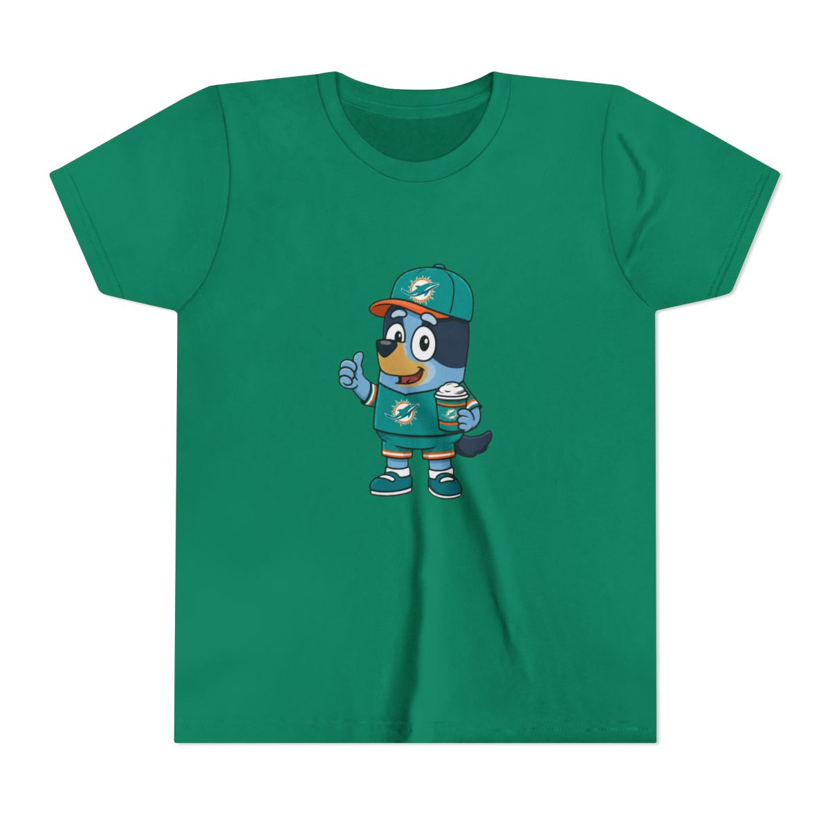 Miami Football Bluey Fans Kids T Shirt - alternate angle 2, merchandise