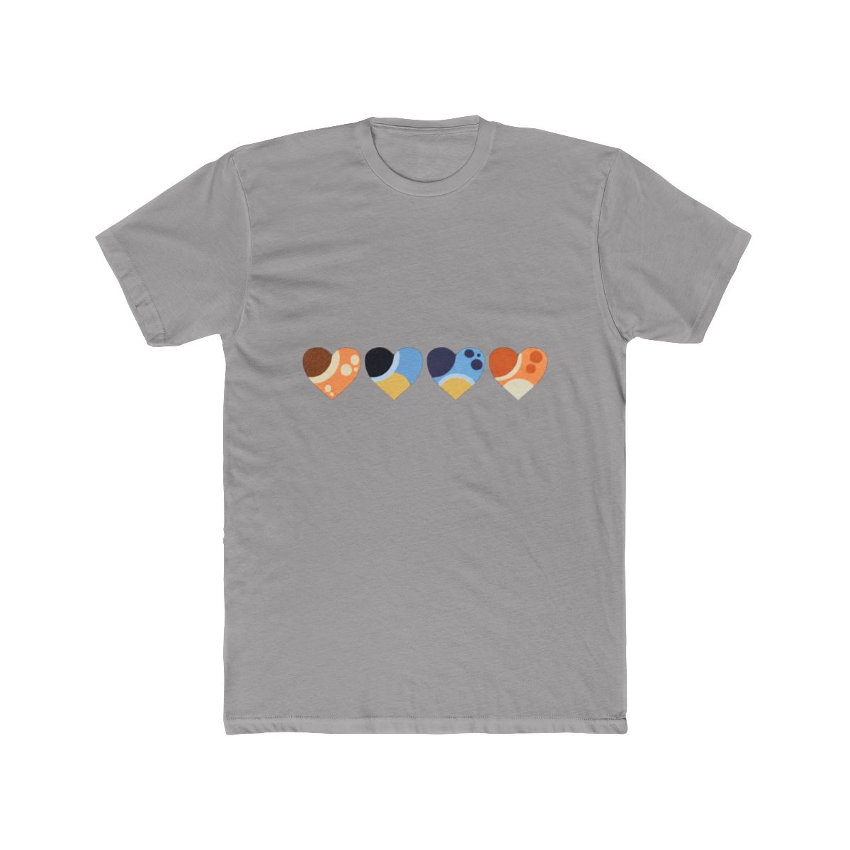 Heeler Family Love Hearts | Bluey-Inspired Color Palette Hearts T Shirt - Official t-shirts merchandise