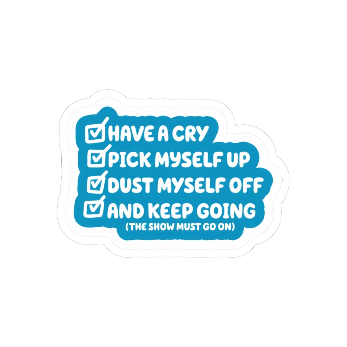 Bluey Mental Health Checklist Design Sticker - Official stickers merchandise