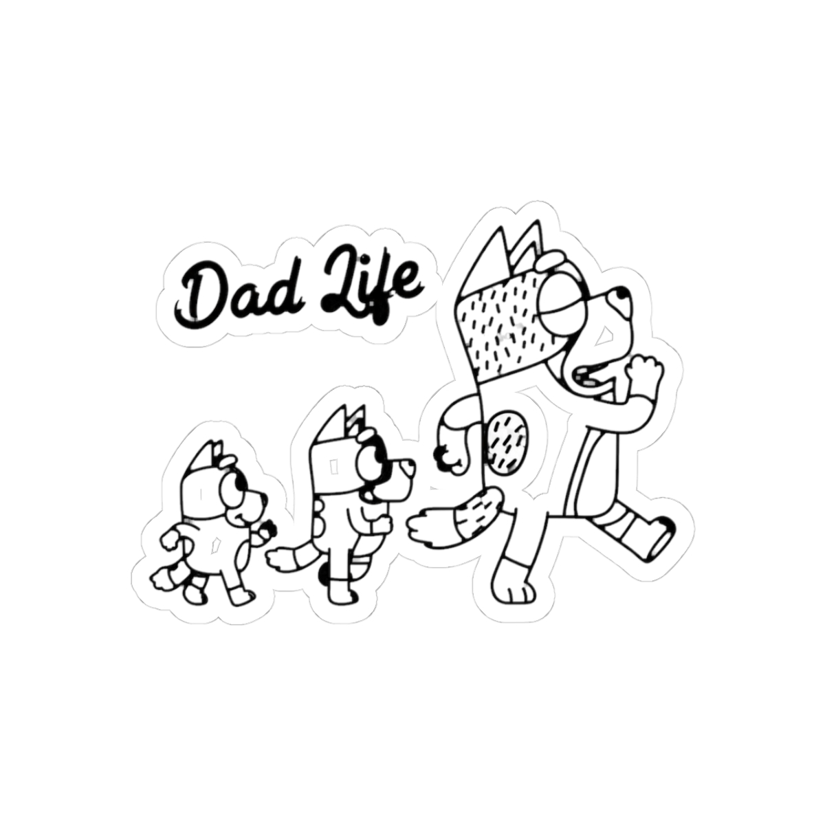 Bluey Dad Life Sticker - Official stickers merchandise