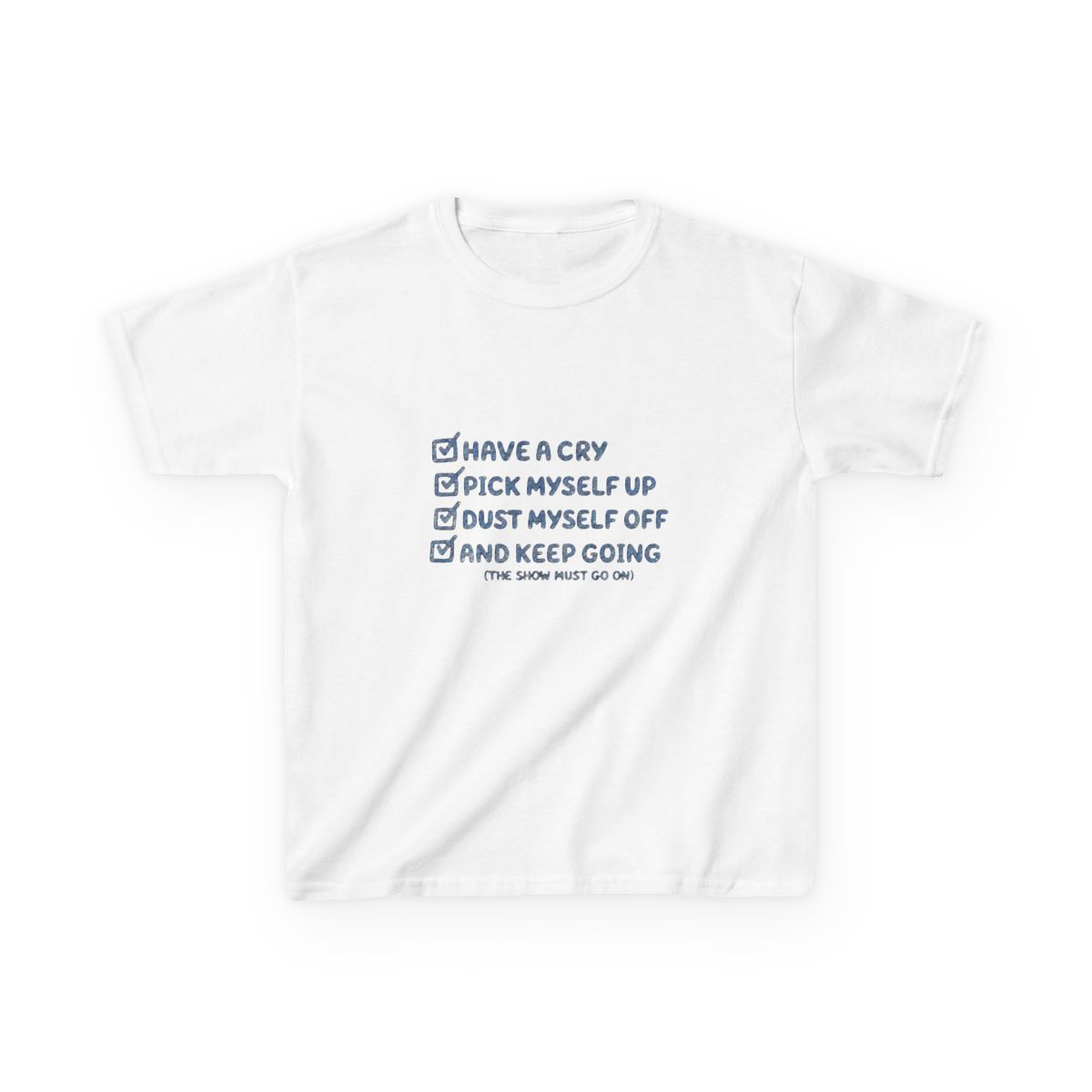 Bluey Mental Health Checklist Design Kids T-Shirt - Official t-shirts merchandise